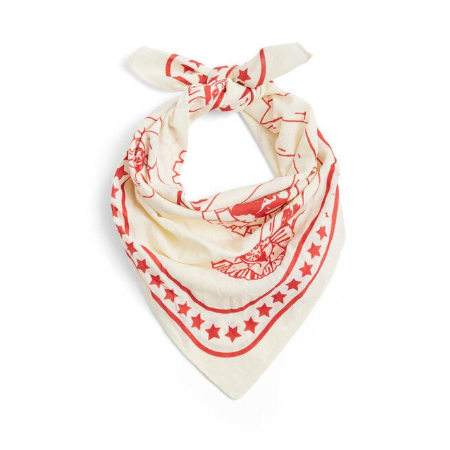 Hundetørklæde - off-white/rød