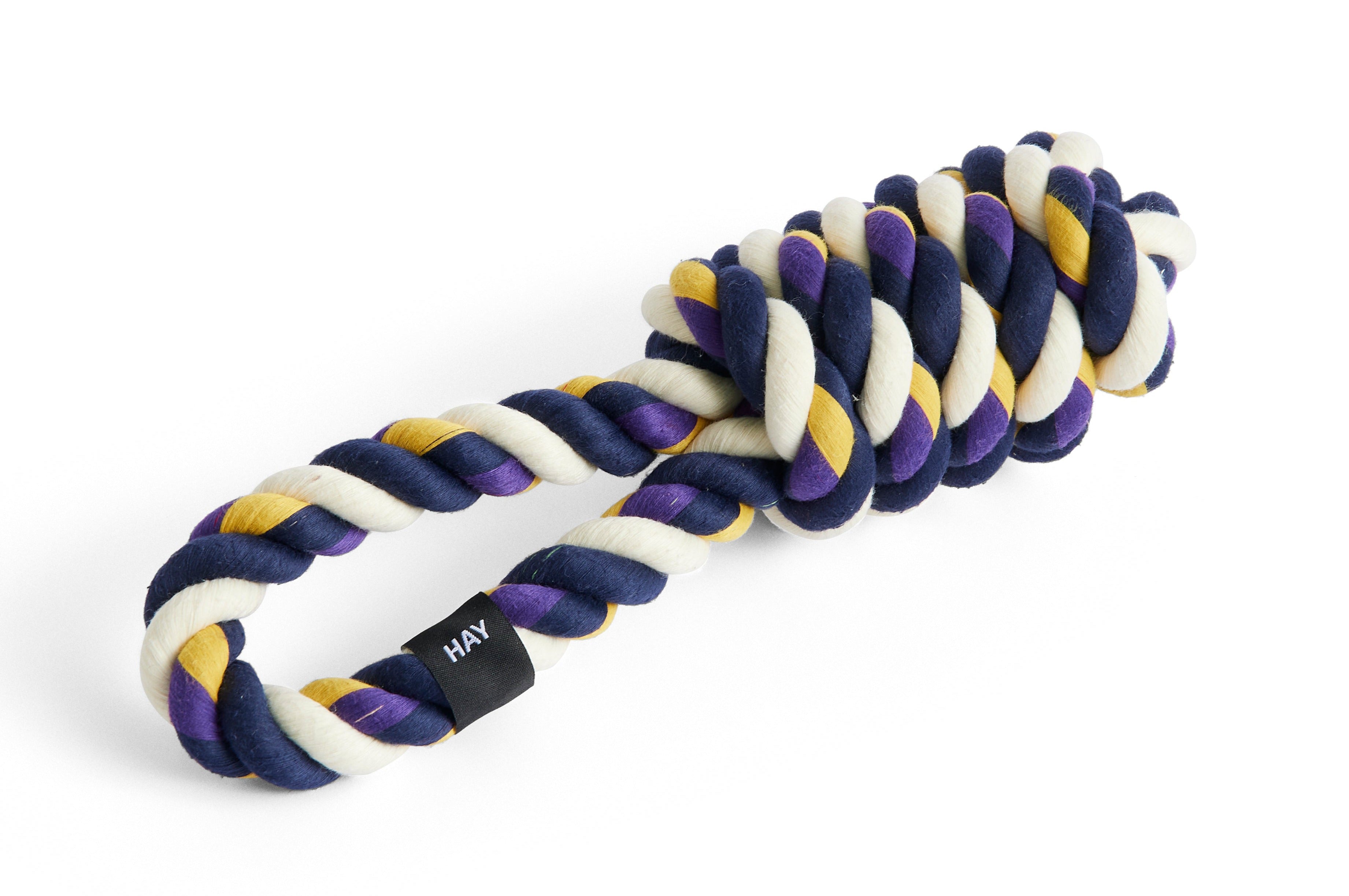 Rope hundelegetøj - Blue/purple/ochre