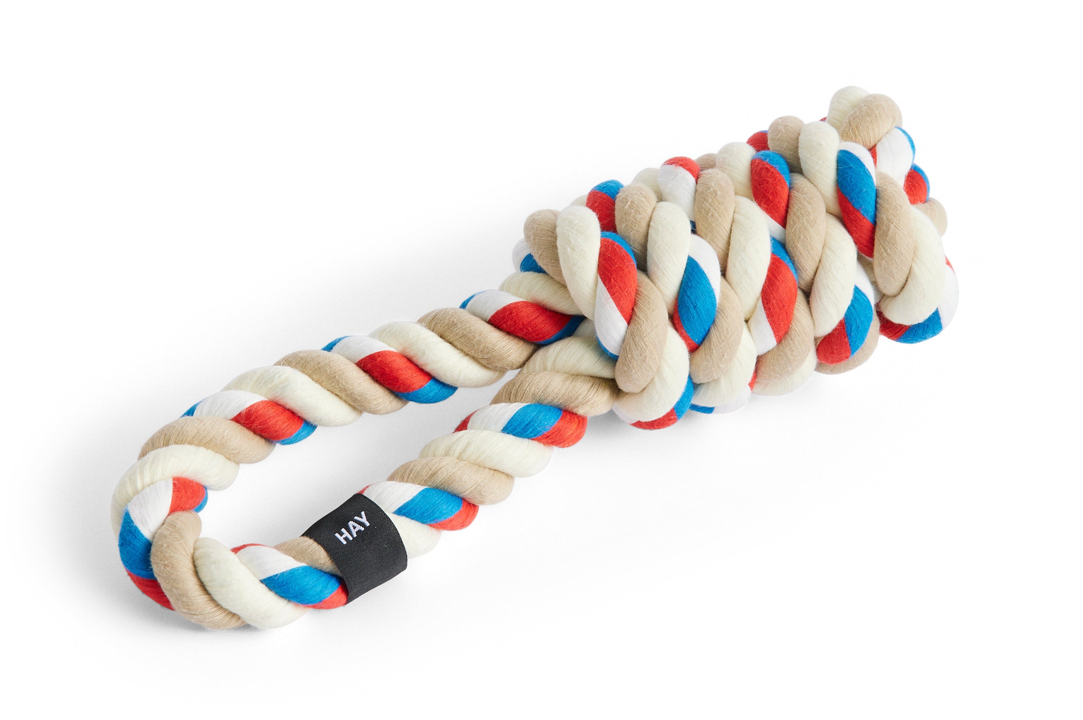 Rope hundelegetøj - Red/turquoise/off-white