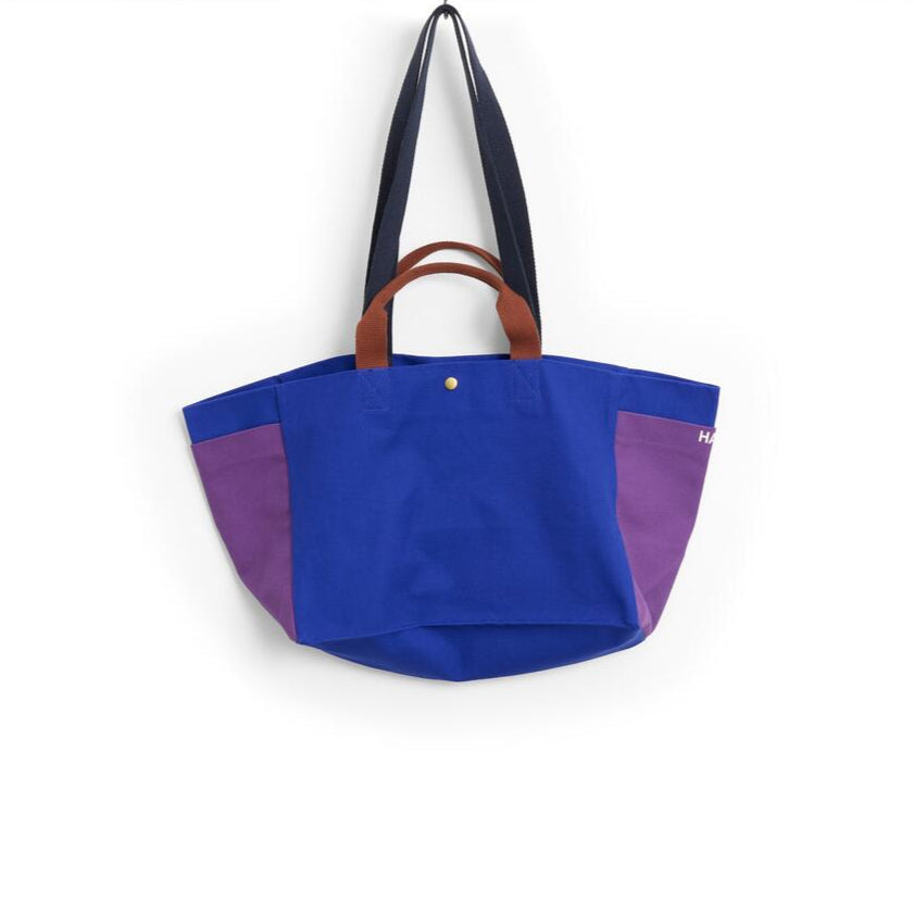 Weekendtaske, small - Electric blue multi