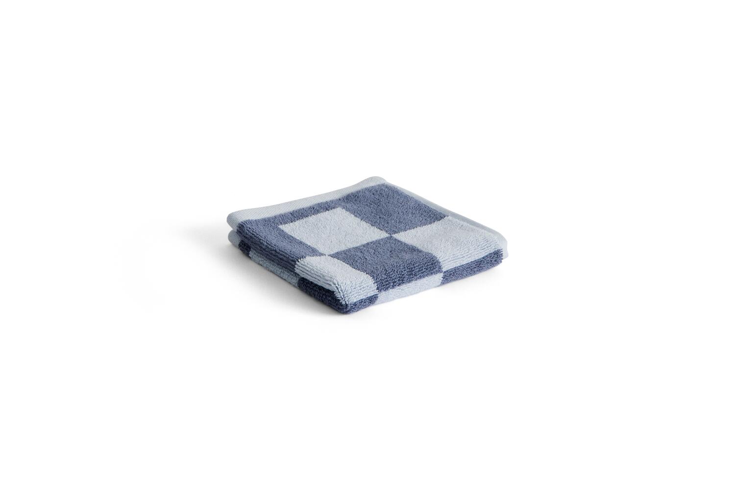 Check håndklæde - Steel Blue