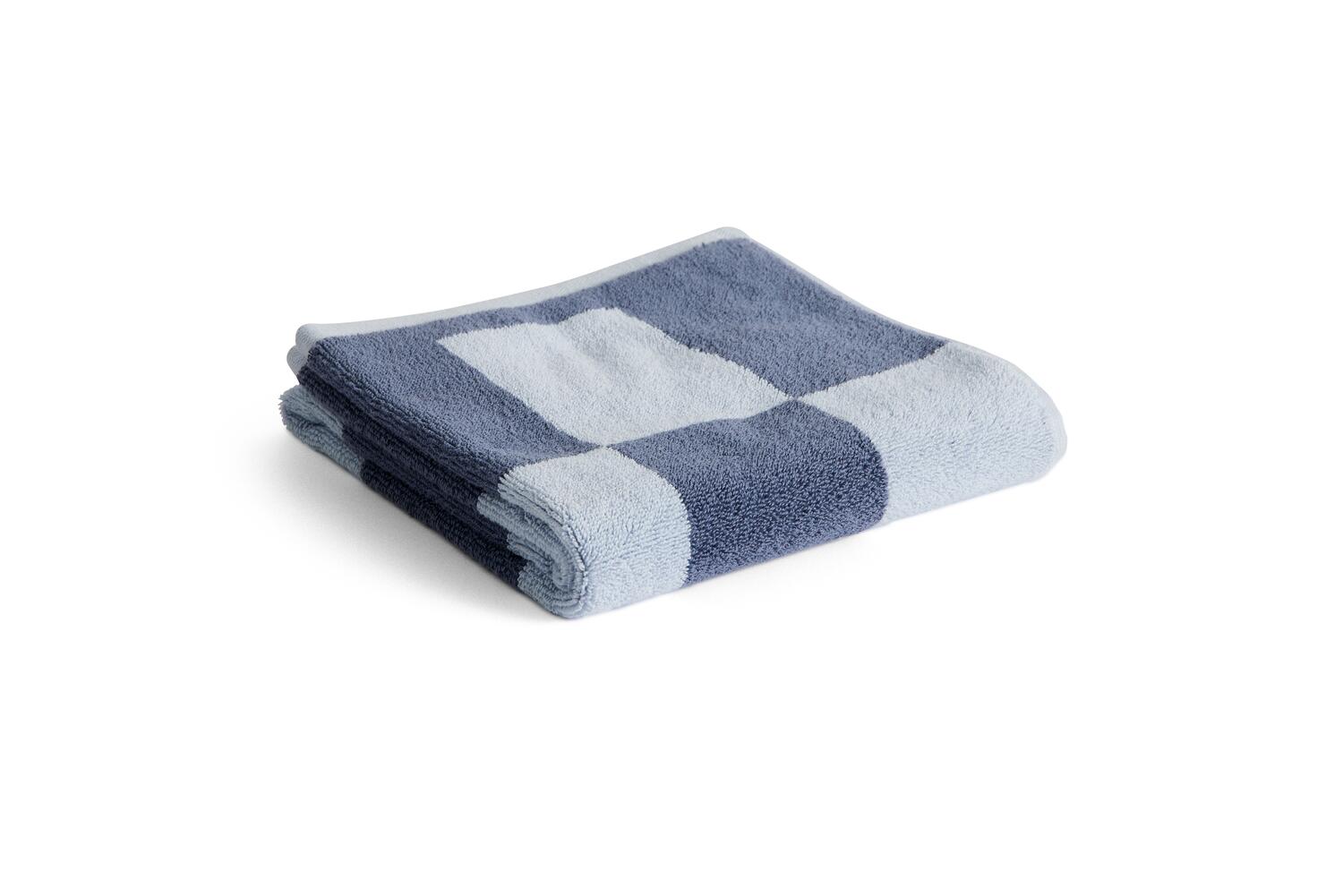 Check håndklæde - Steel Blue
