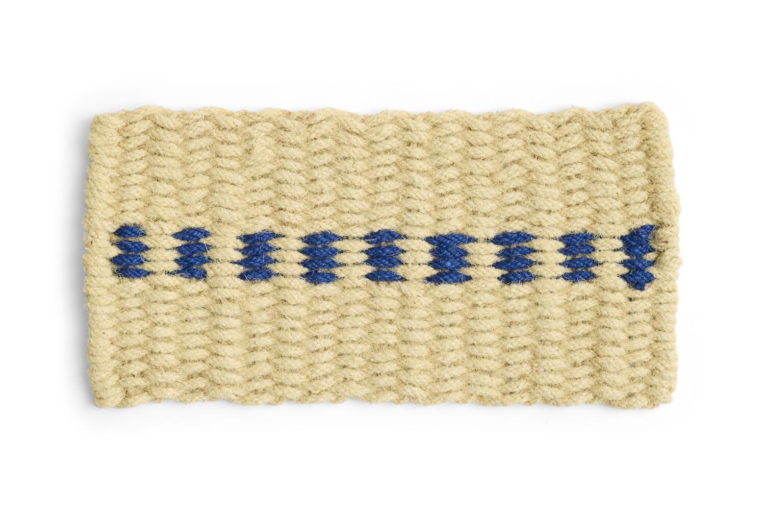 Coco dot dørmåtte, hvid/blå - B40 x L80 cm.