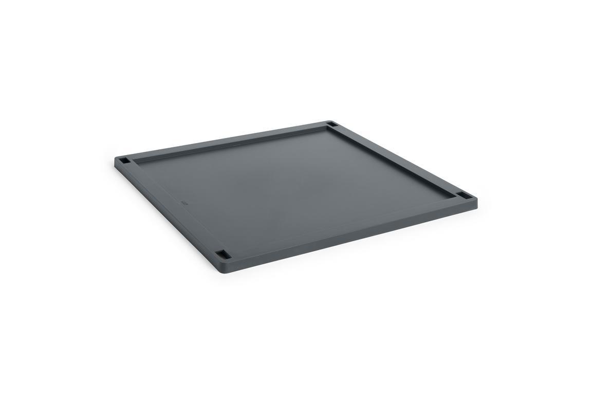 Colour Crate Plastic Square låg - Charcoal