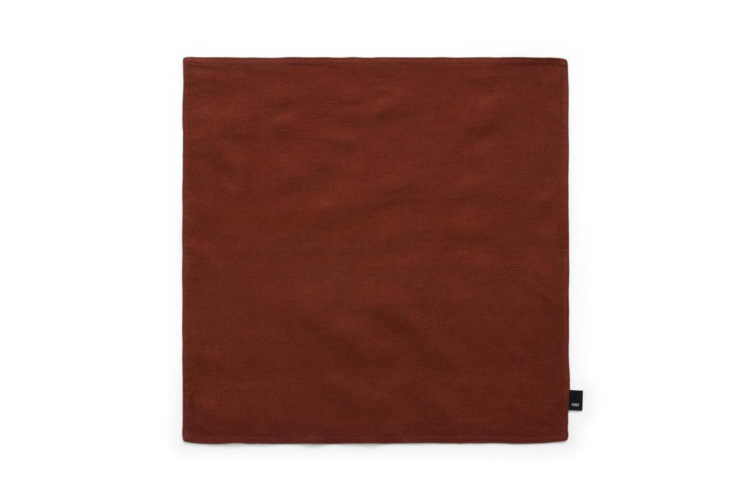 Linen pudebetræk, 50x50 cm - Iron Red