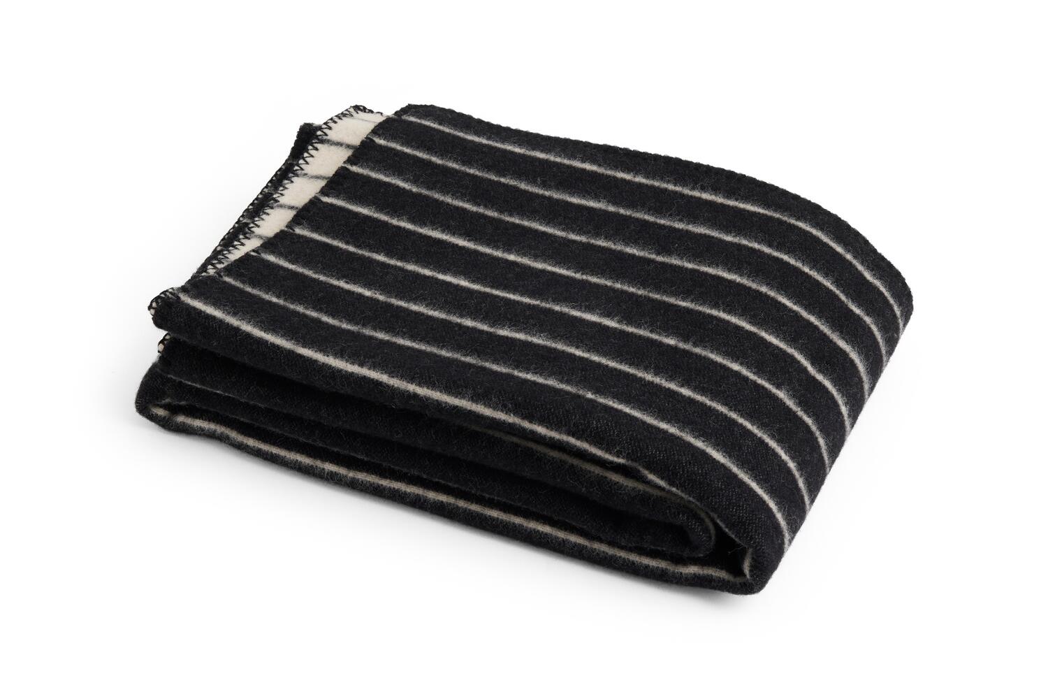 x Jasper Morrison tæppe - Black with beige stripe