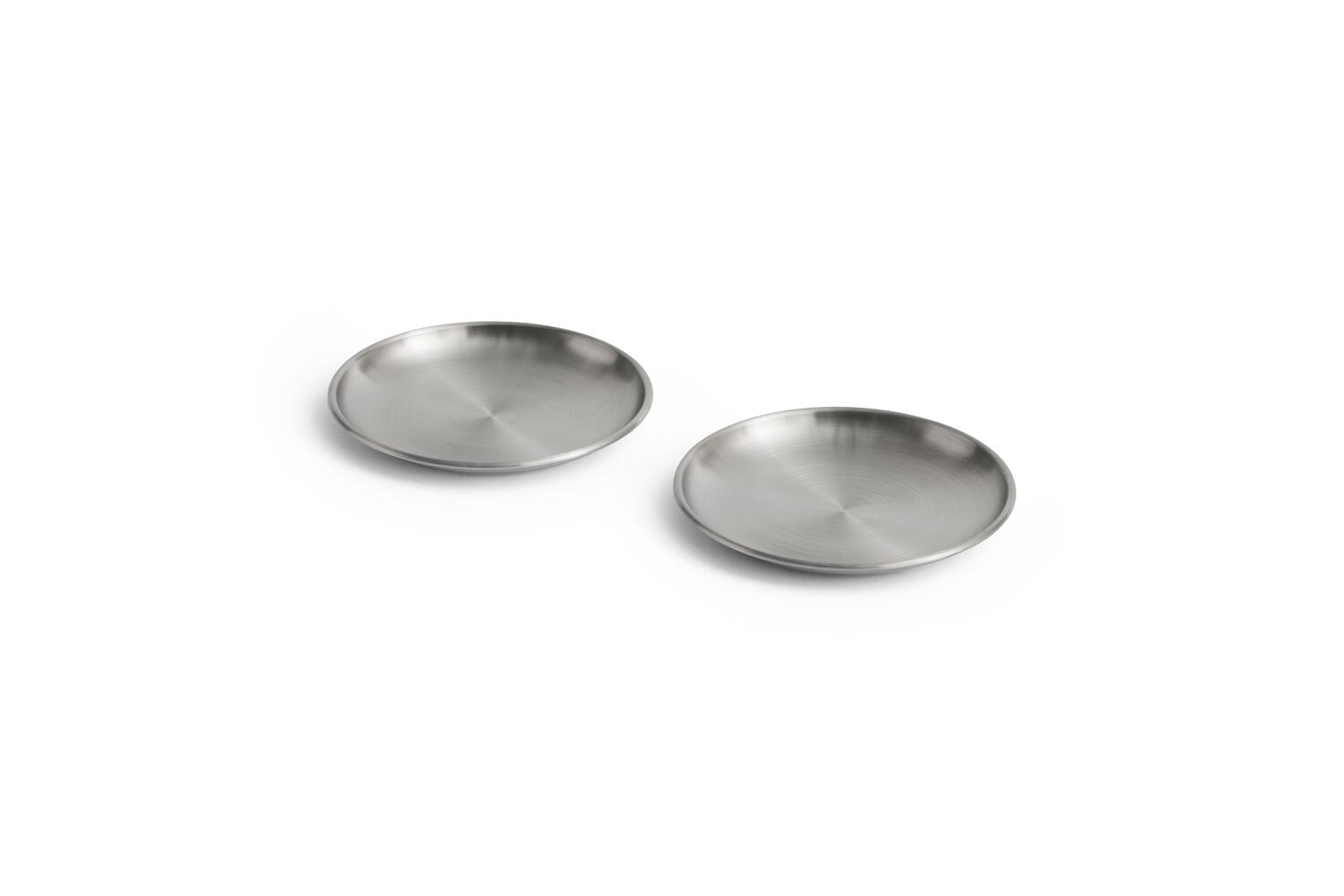x Jasper Morrison Steel tallerkener, Ø12,5 cm - 2 stk