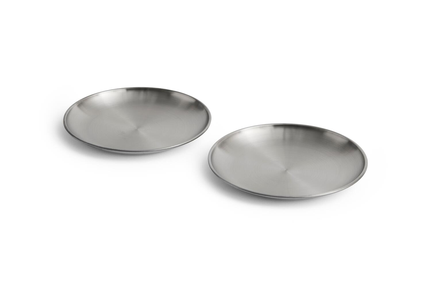 x Jasper Morrison Steel frokosttallerkener, Ø20 cm - 2 stk