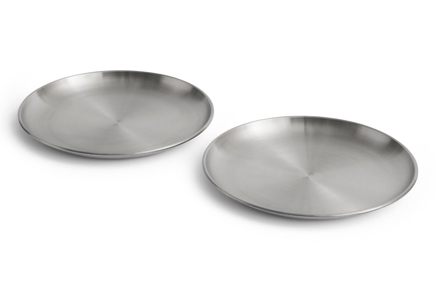 x Jasper Morrison Steel middagstallerkener, Ø26 cm - 2 stk