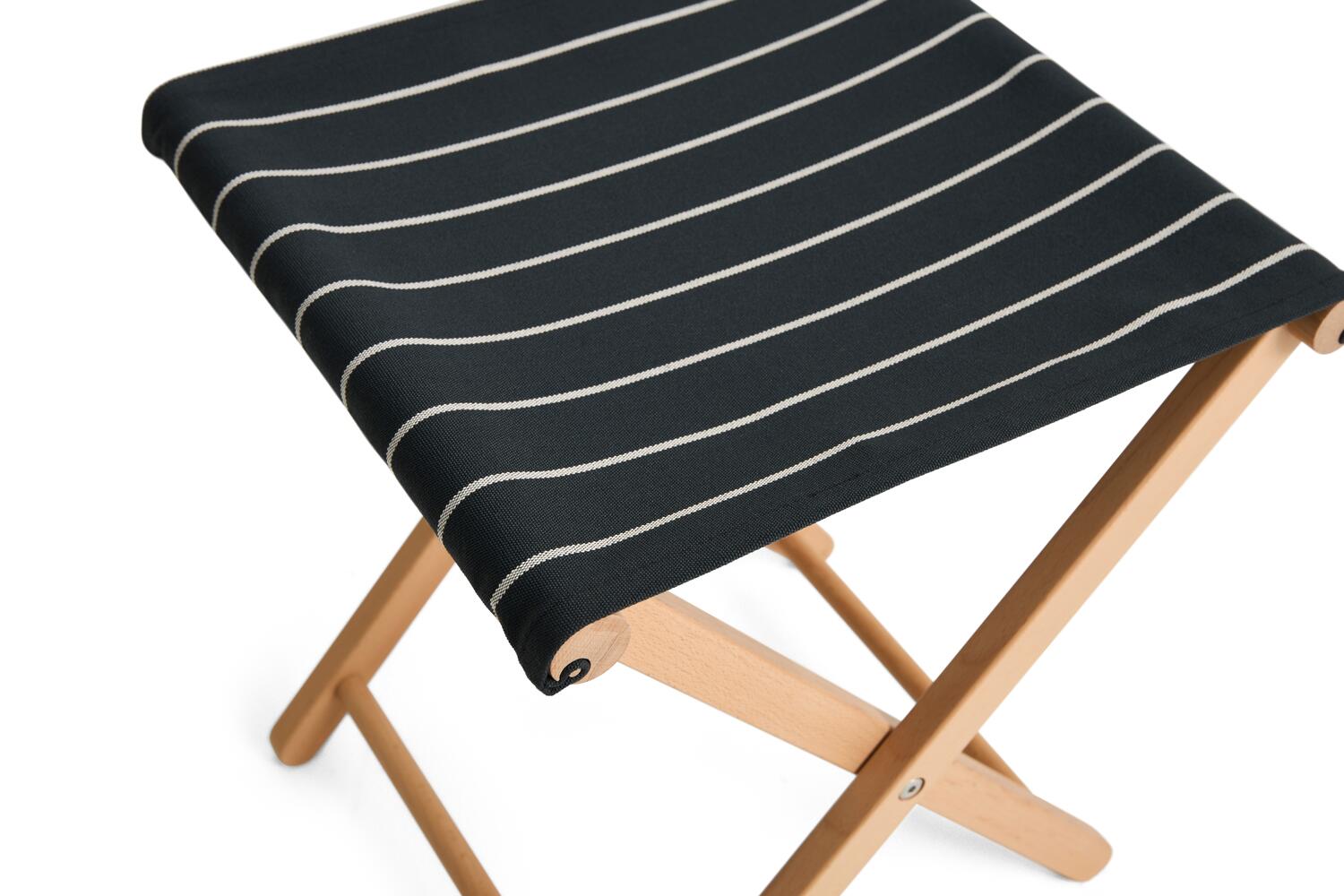 x Jasper Morrison foldeskammel - Black with beige stripe