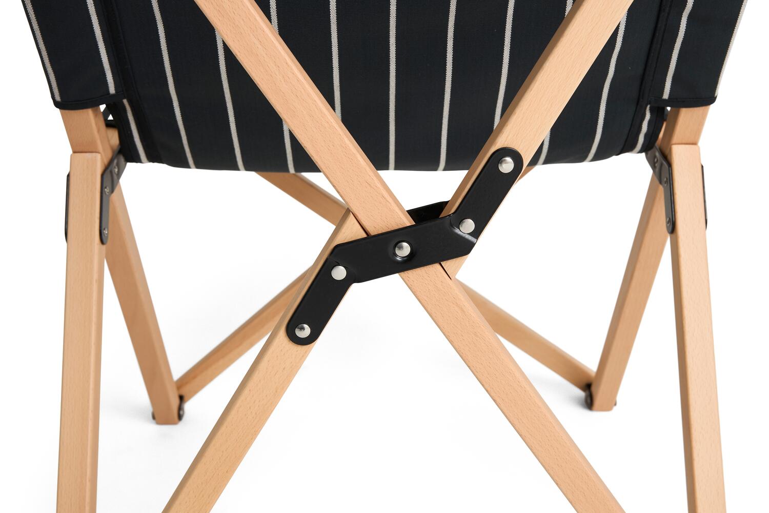 x Jasper Morrison klapstol - Black with beige stripe
