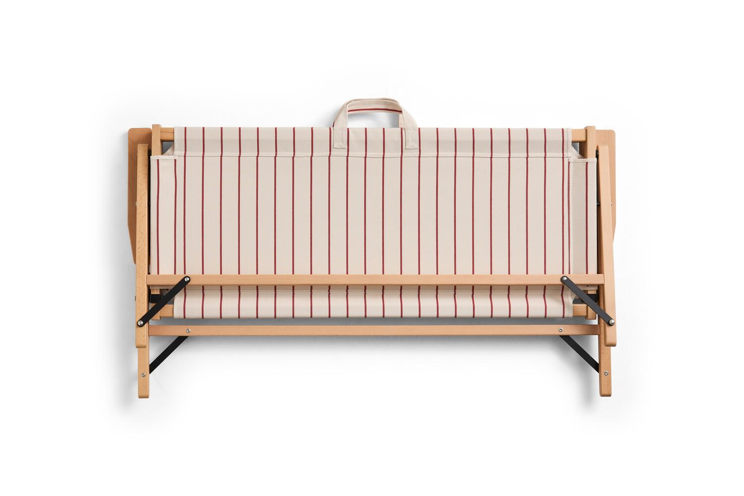 x Jasper Morrison foldesofa - Beige with red stripe
