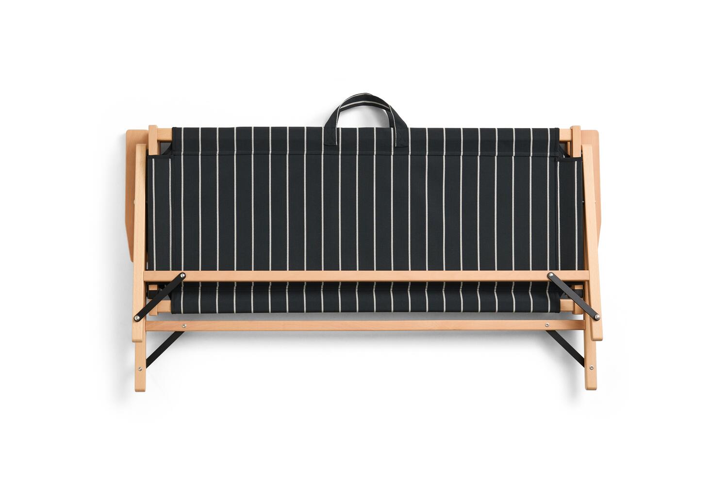 x Jasper Morrison foldesofa - Black with beige stripe