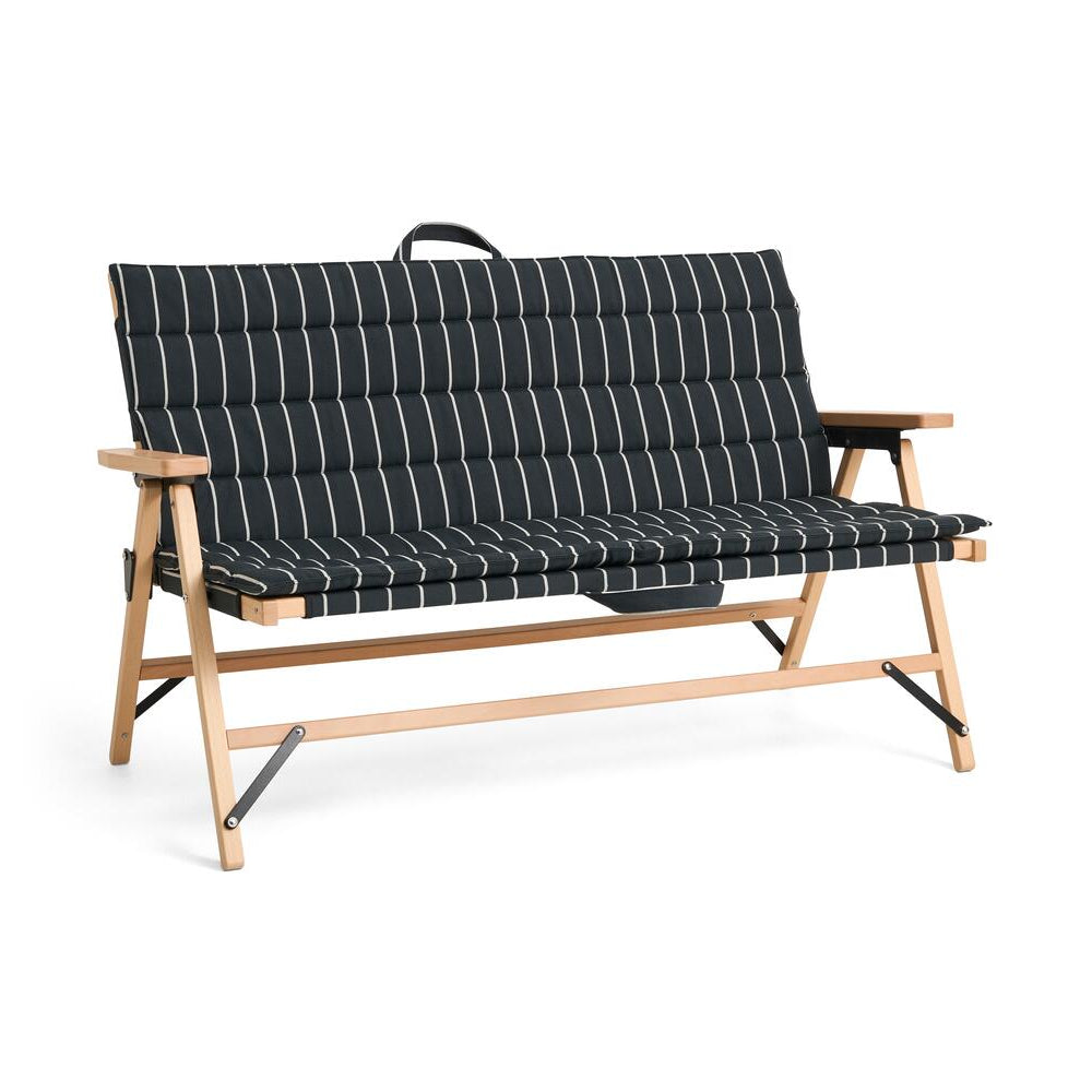 x Jasper Morrison Sofa hynde - Black with beige stripe