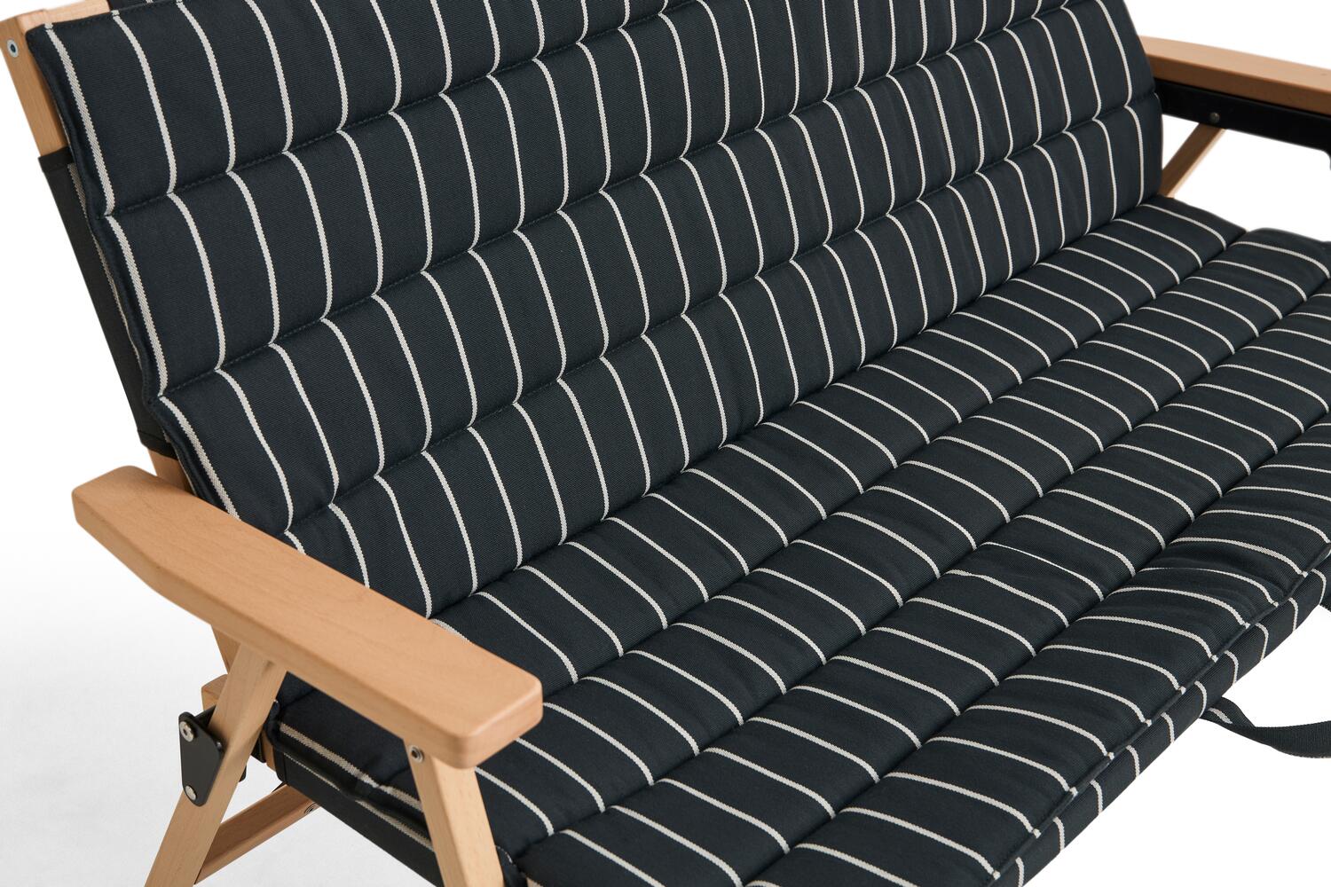 x Jasper Morrison Sofa hynde - Black with beige stripe