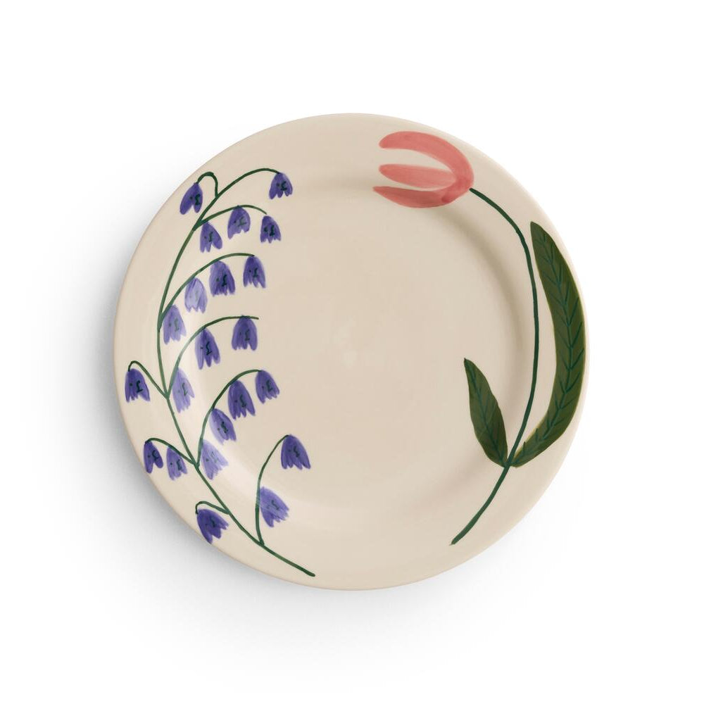 x Emma Kohlmann La Pittura tallerken, Ø24 cm.- Wild flower klokkeblomst
