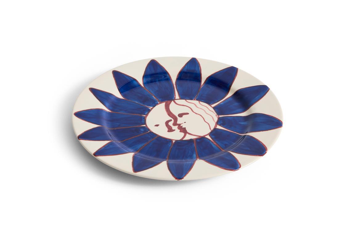 x Emma Kohlmann Deep Blue Flower tallerken - Ø28,5 cm.
