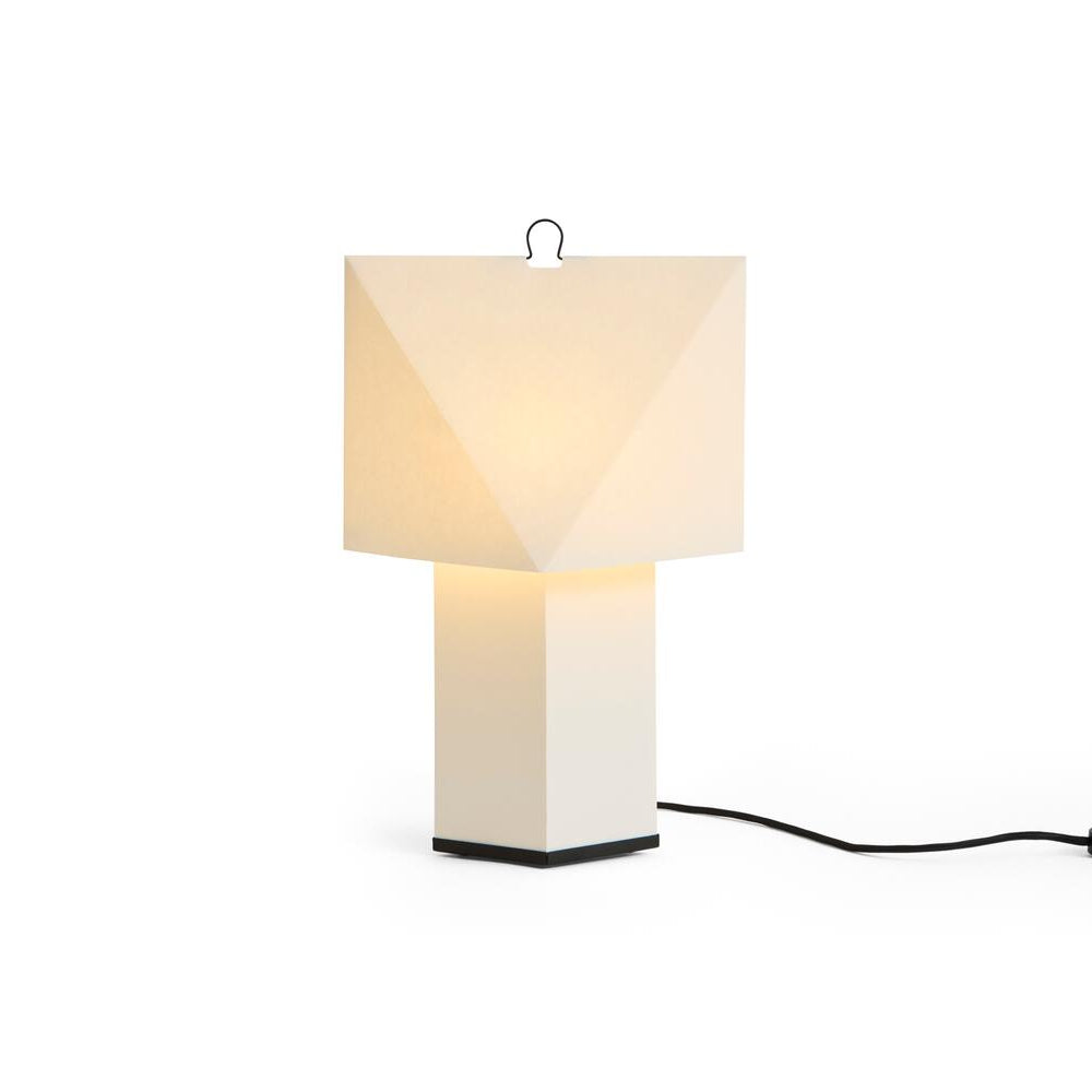 Aplat bordlampe, hvid - H44 cm