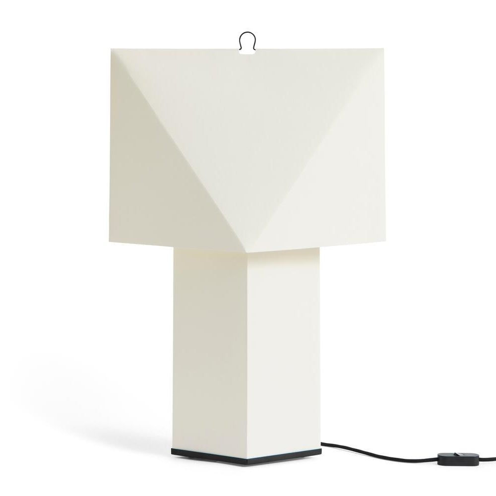 Aplat bordlampe, hvid - H66 cm