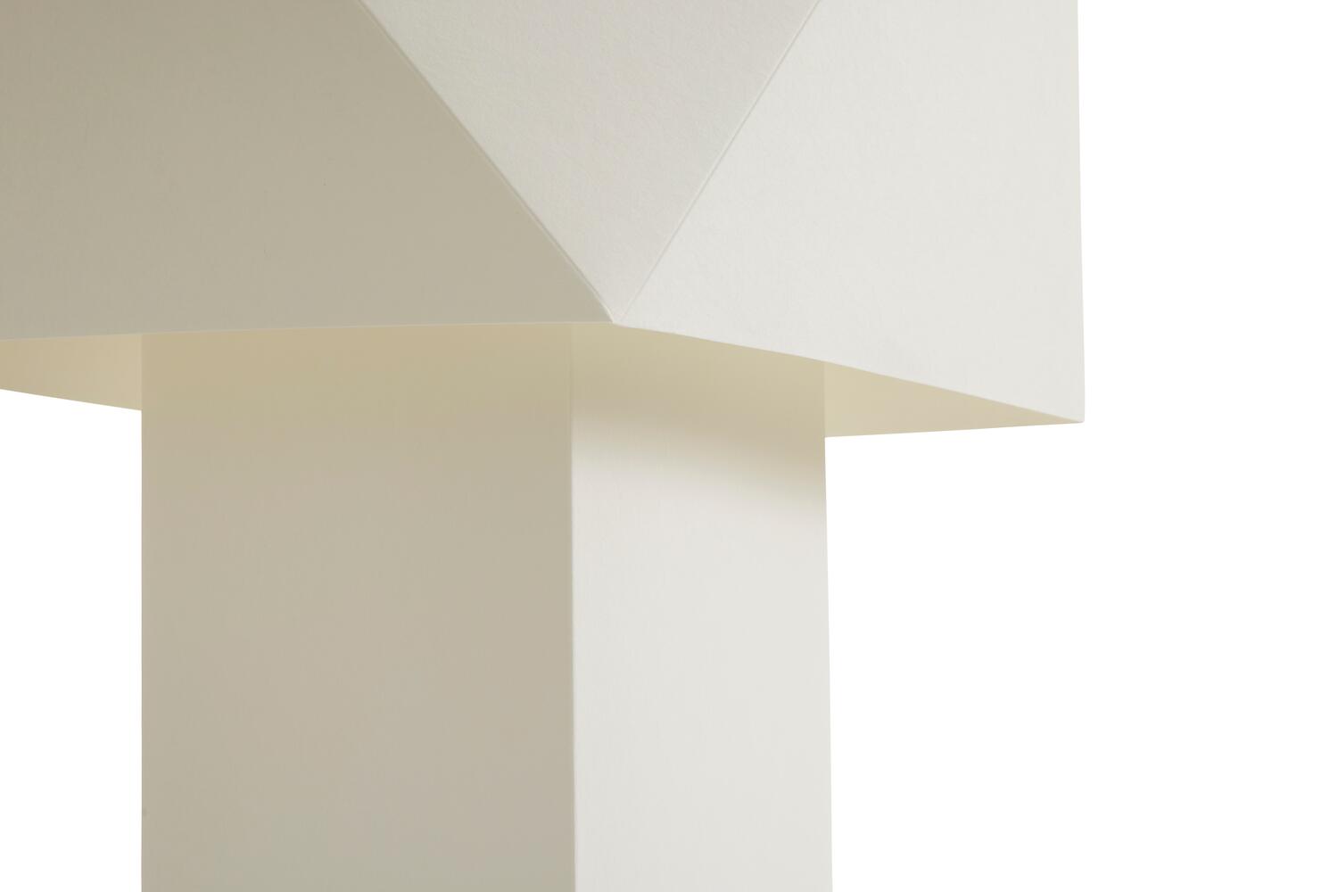 Aplat bordlampe, hvid - H66 cm