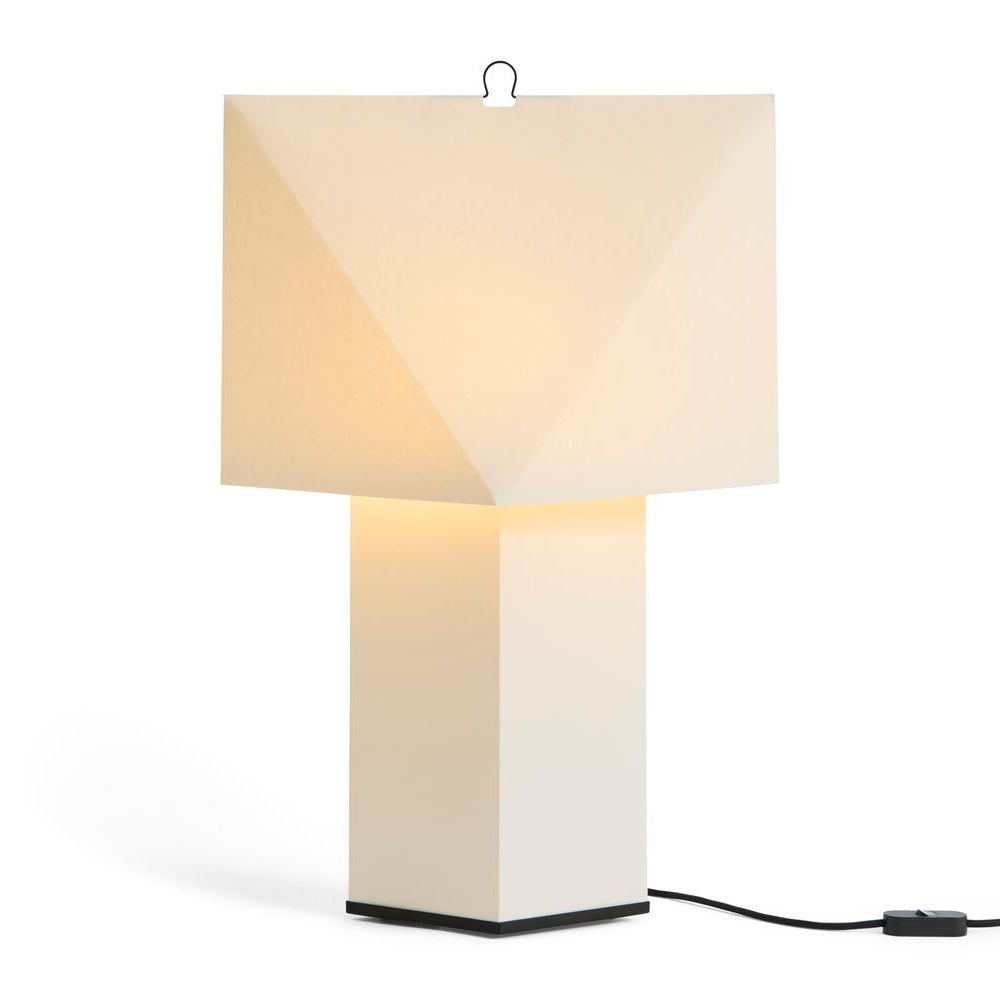 Aplat bordlampe, hvid - H66 cm