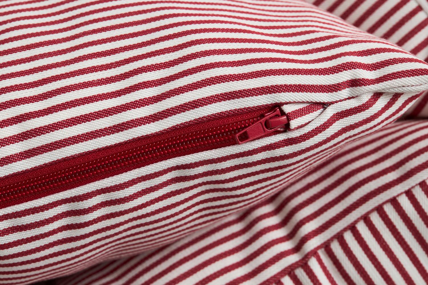 Zip hundekurv, X-Small - Red and white stripe
