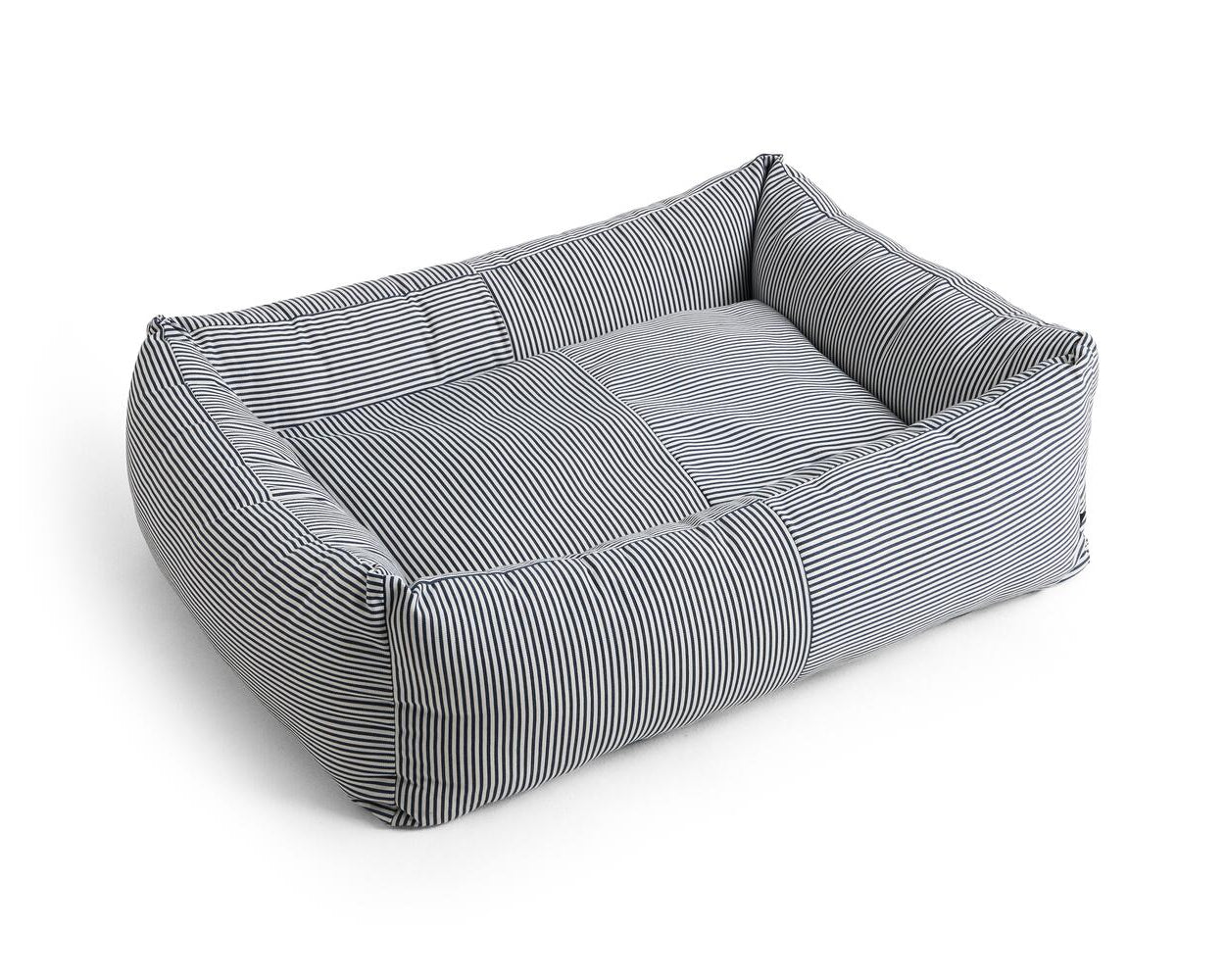 Zip hundekurv, Large - Blue and white stripe