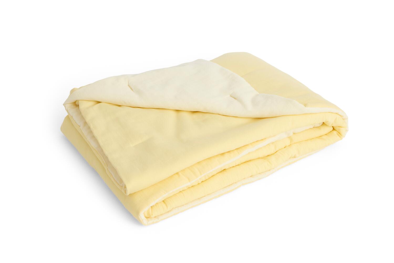 Air Quilt tæppe, 140x200 - Soft Yellow