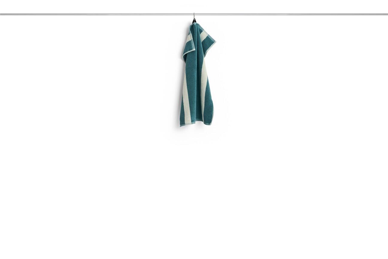 Stripe håndklæde - Petrol blue