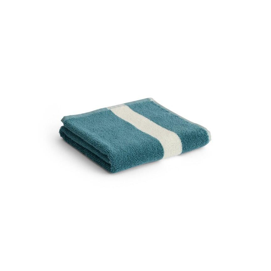 Stripe håndklæde - Petrol blue