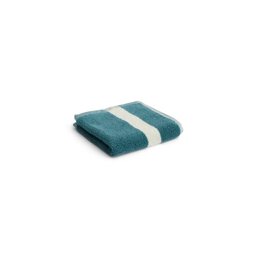 Stripe håndklæde - Petrol blue