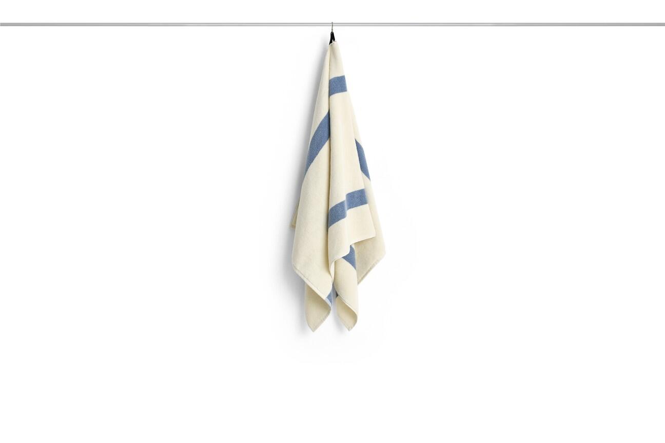 Stripe badehåndklæde, 70x140 cm - Dusty Blue