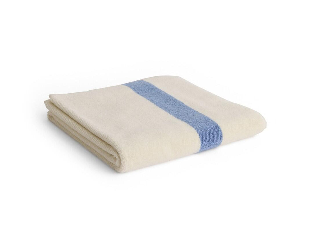 Stripe badehåndklæde, 70x140 cm - Dusty Blue