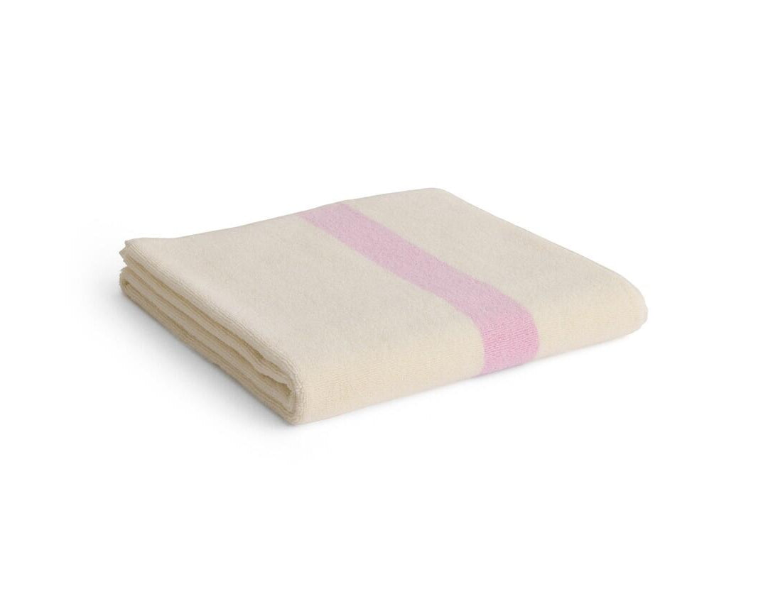 Stripe badehåndklæde, 70x140 cm - Cool pink