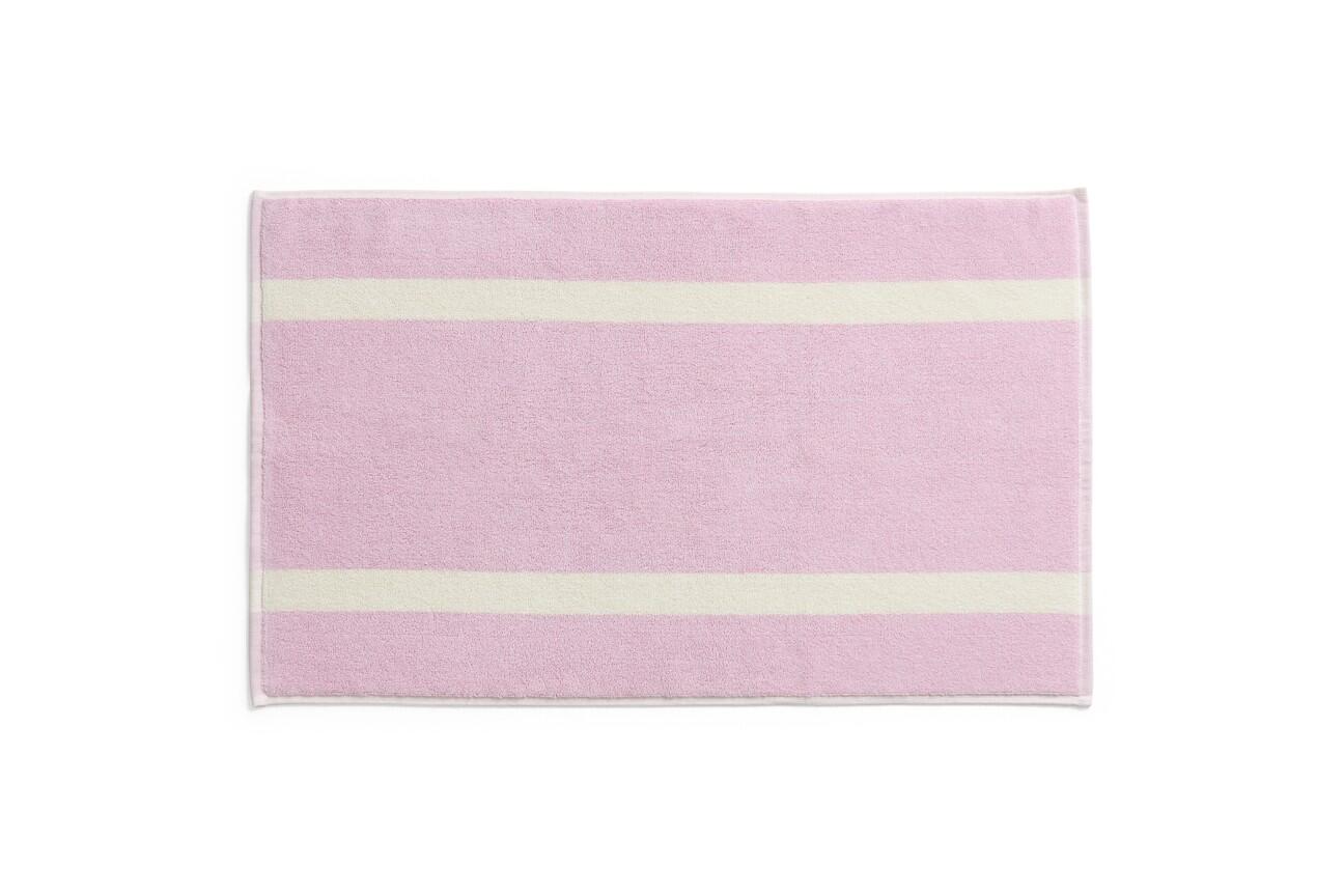 Stripe bademåtte, 50x80 cm - Cool pink