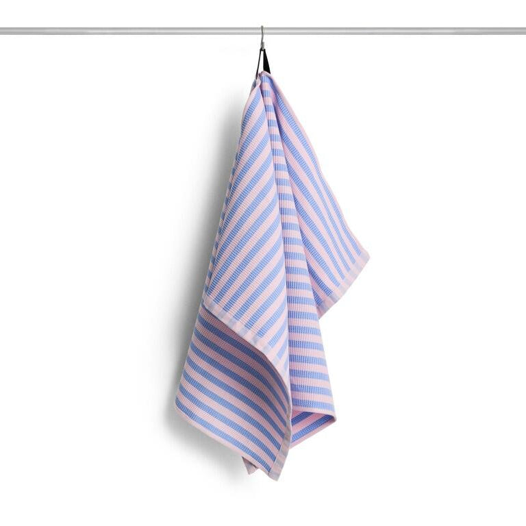 Canteen viskestykke – Sky Blue/Light Pink Block Stripe