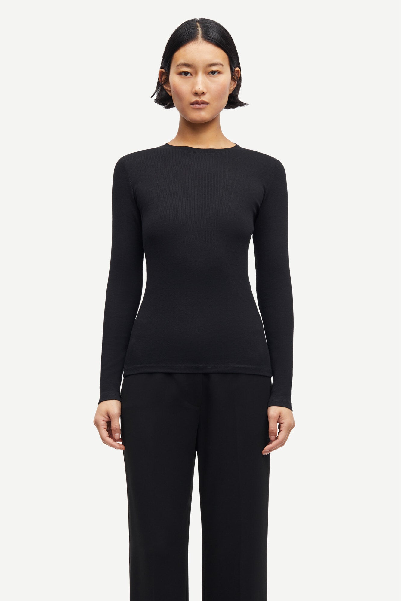 Alexa langærmet t-shirt - sort