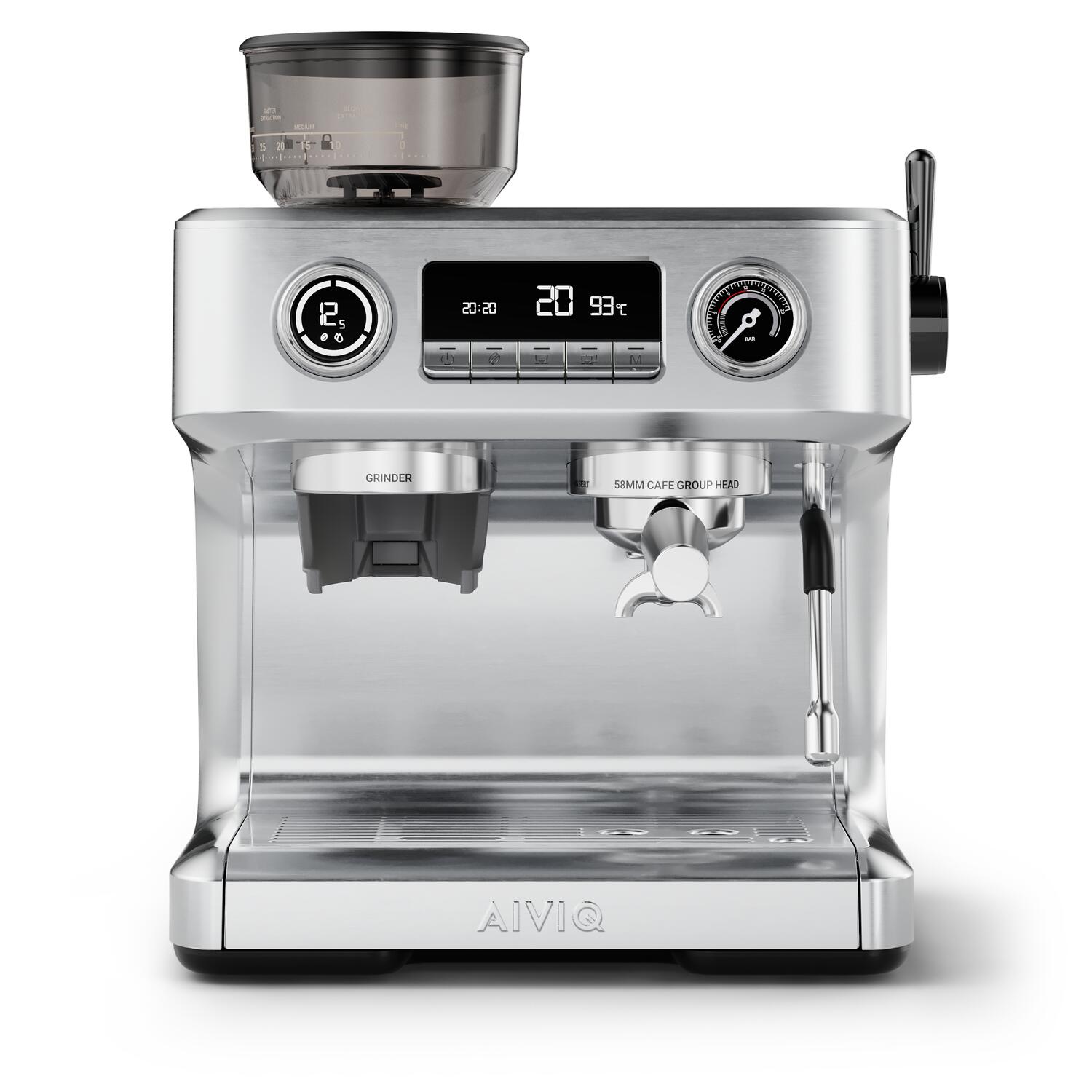 Aspire Advanced espressomaskine - sølvfarvet