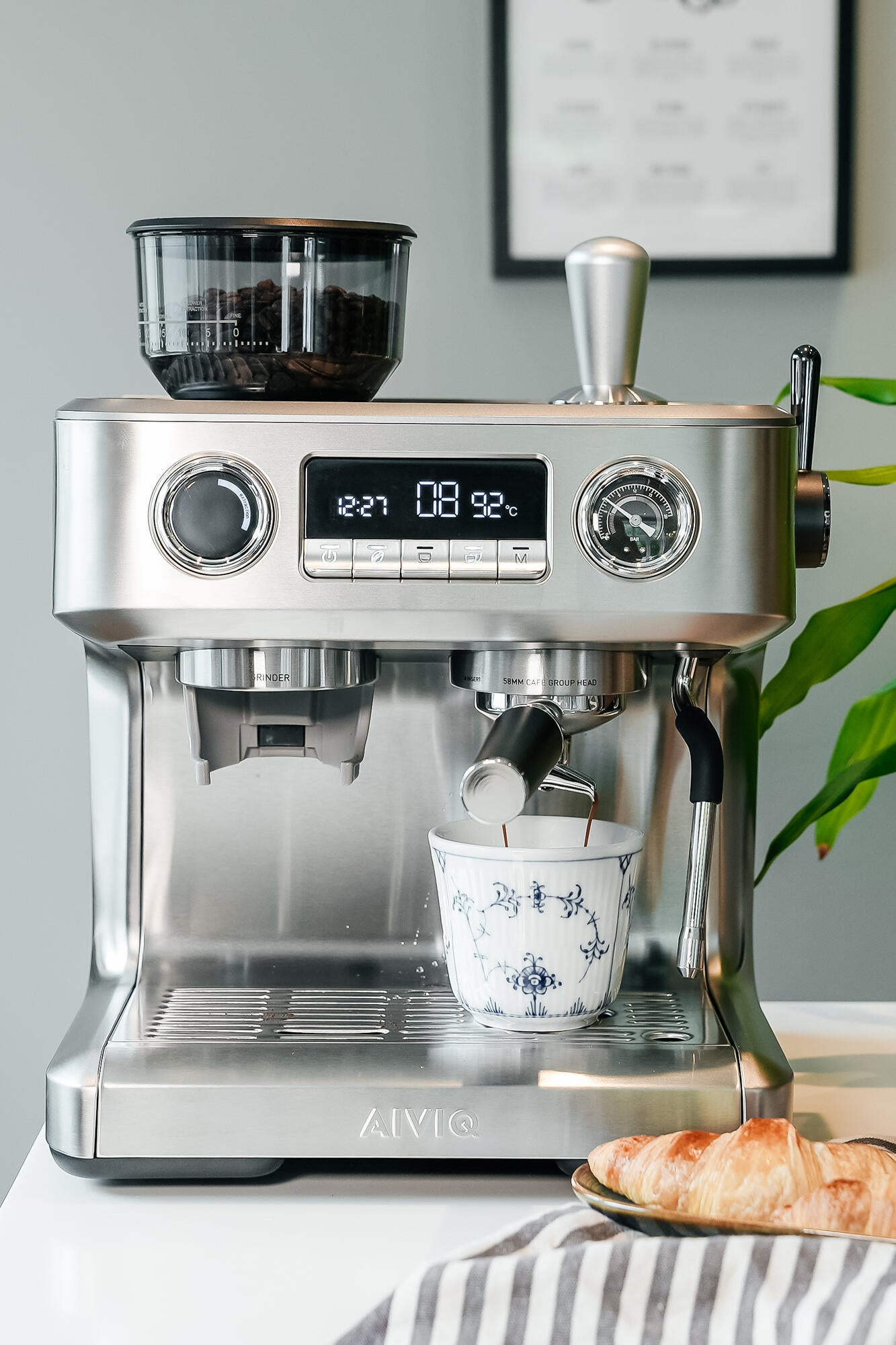 Aspire Advanced espressomaskine - sølvfarvet