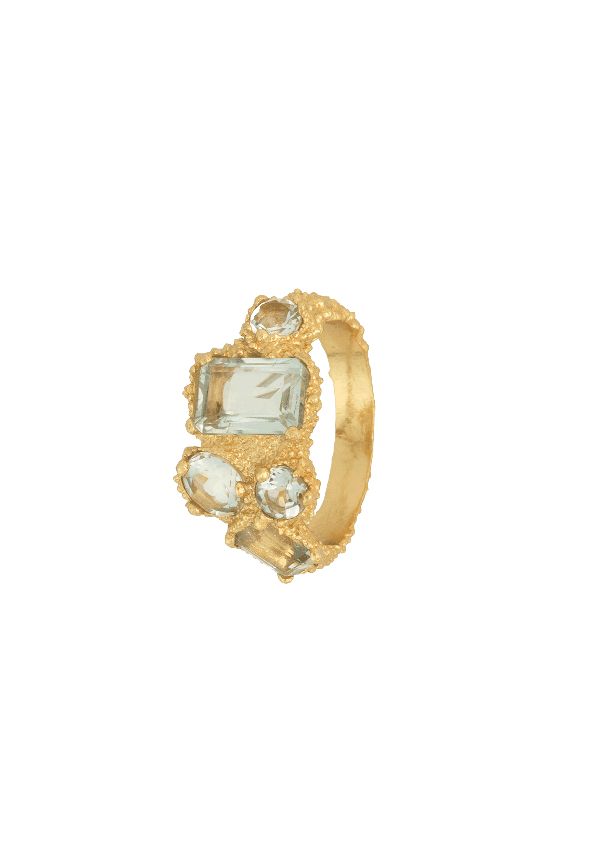 Amethyst Pond ring - forgyldt