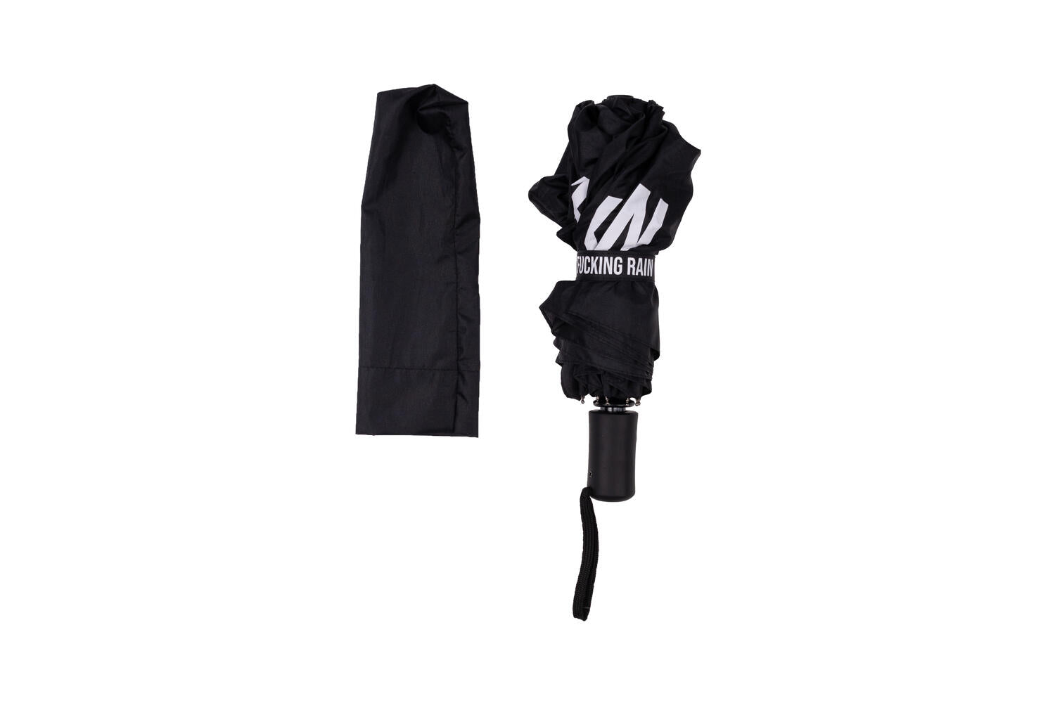 Fucking Rain foldbar paraply - sort