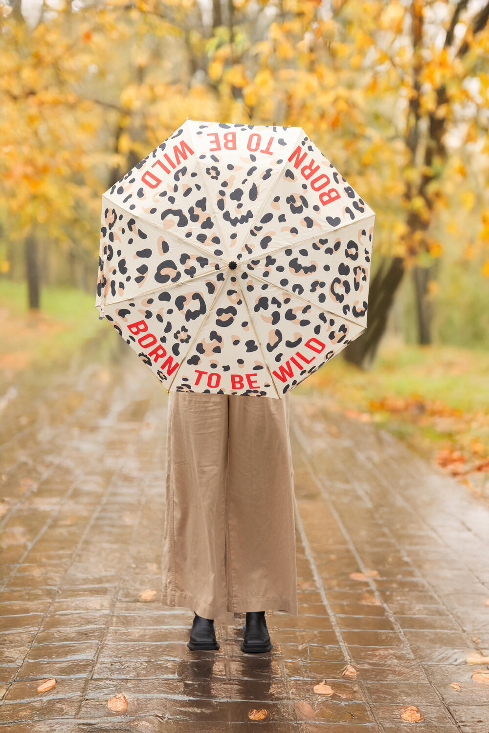 Born To Be Wild foldbar paraply - Cheetah Printed