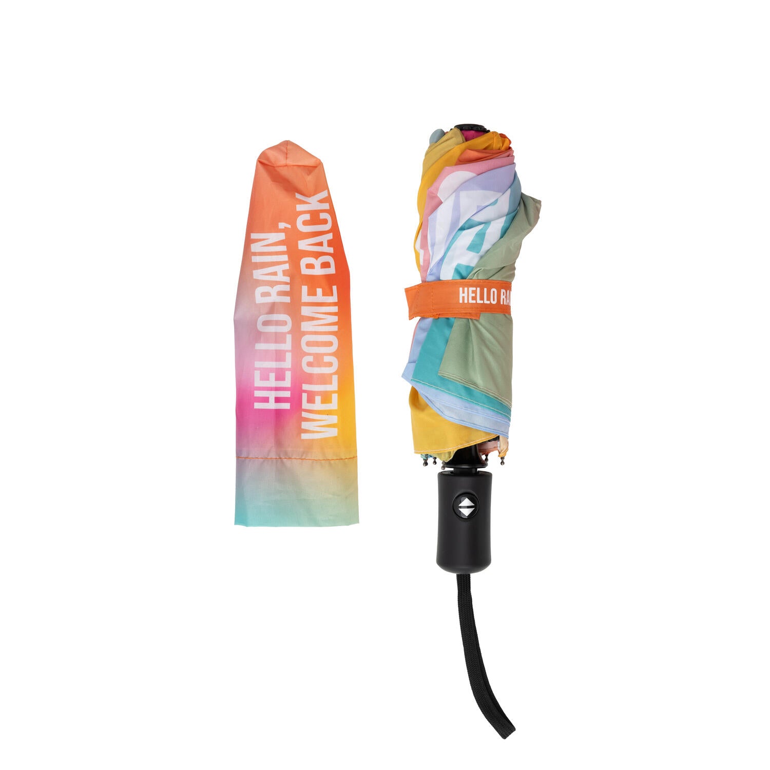 Hello Rain, Welcome Back foldbar paraply - Multicoloured
