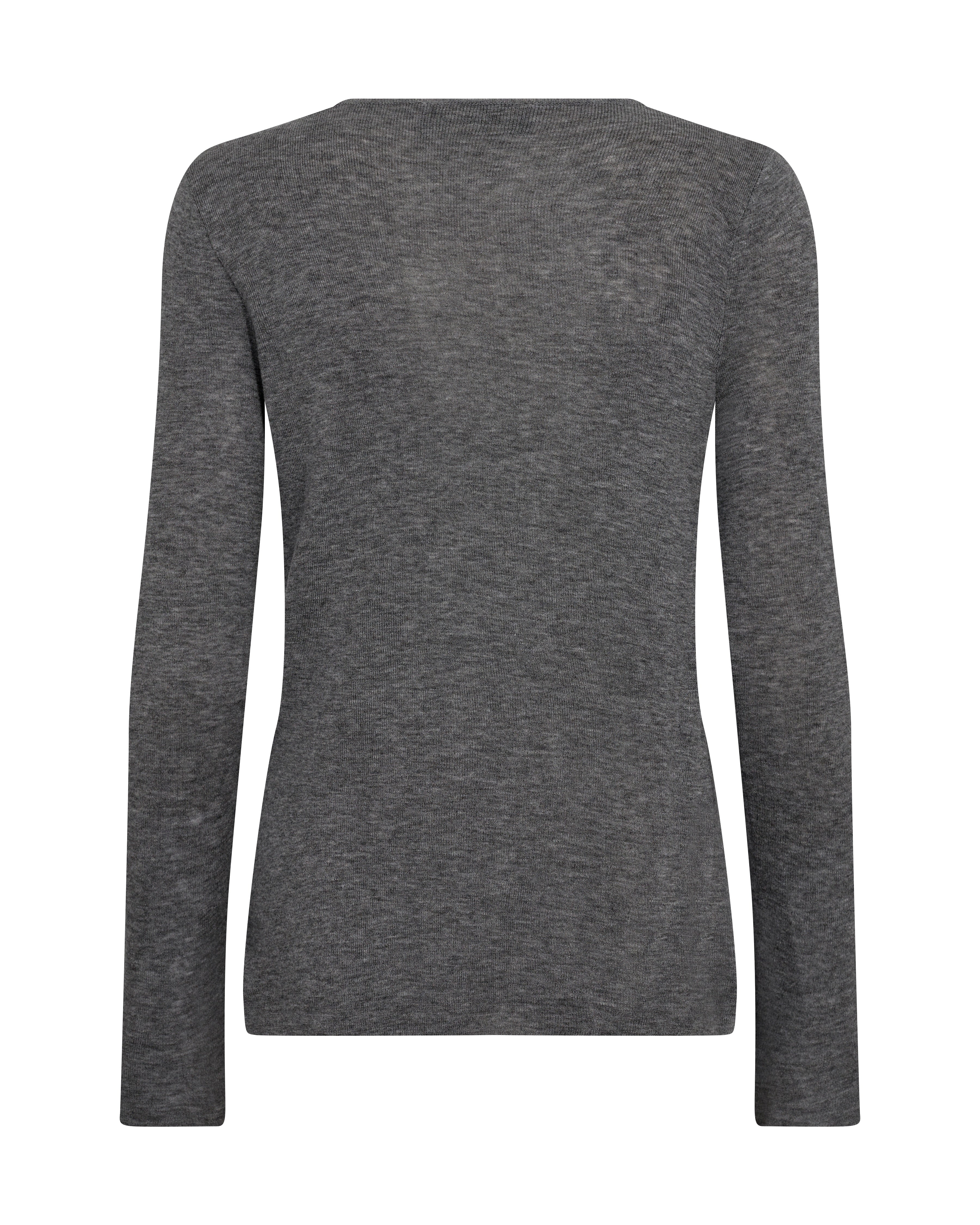 Bouch O-neck striktrøje - Sharkskin