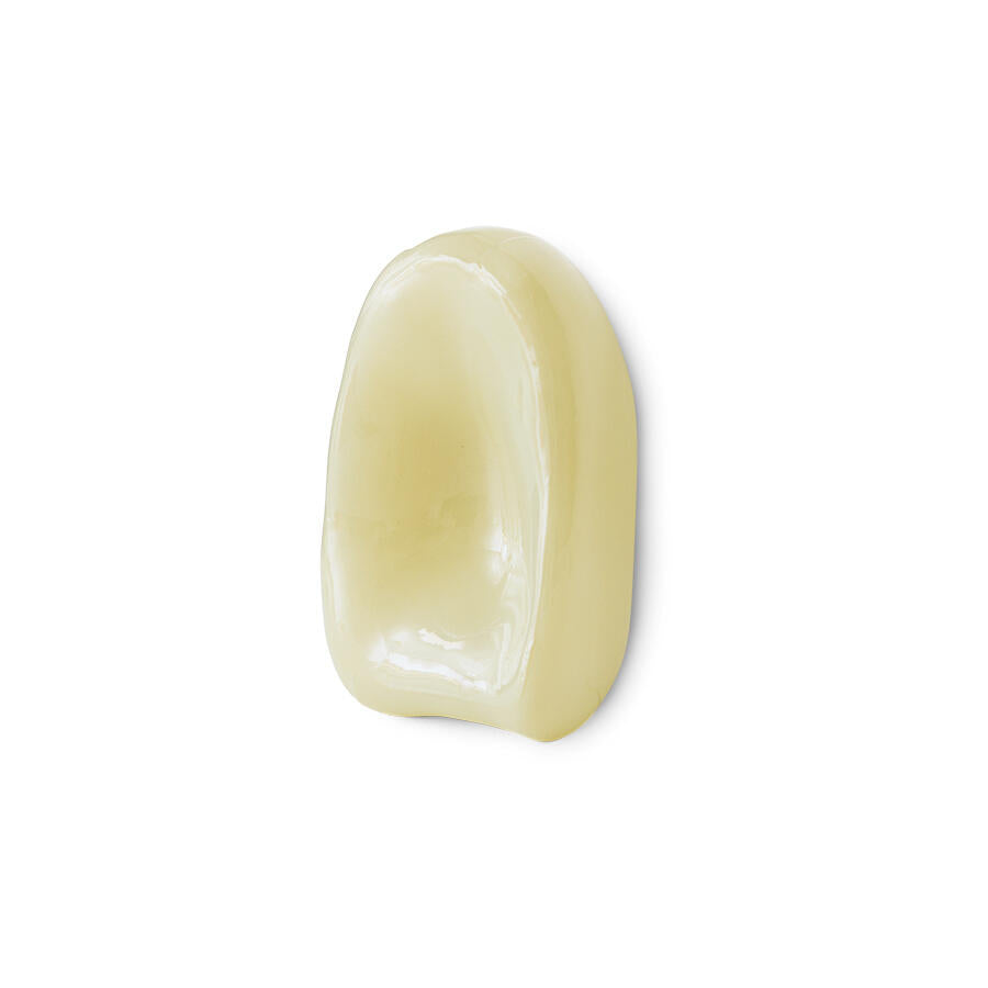 Glas vægskulptur - Cream