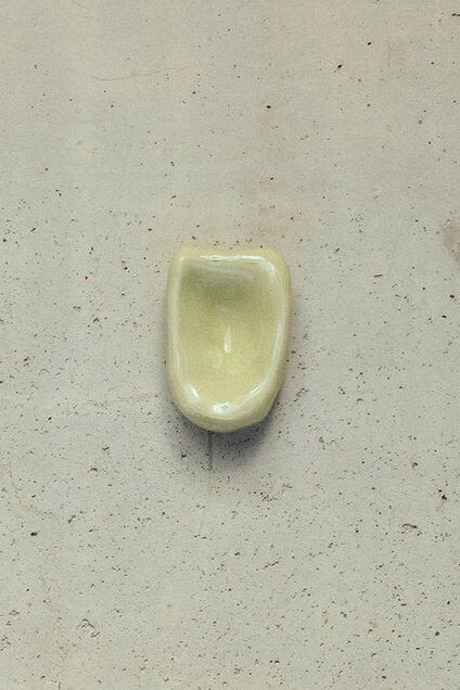 Glas vægskulptur - Cream