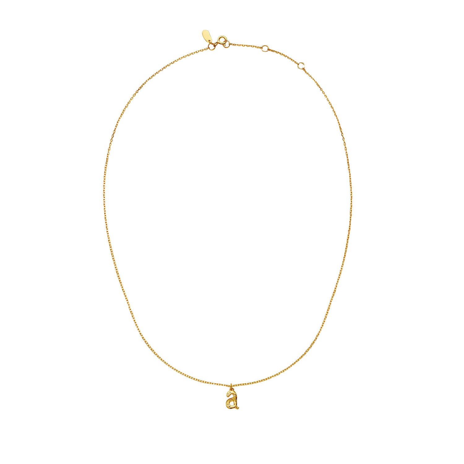 Alfabet halskæde - forgyldt