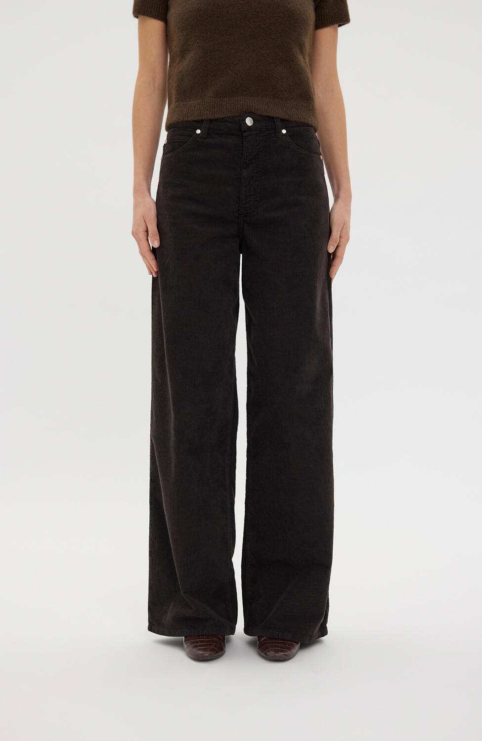 AbbyFV Long jeans - Dark Coffee Corduroy