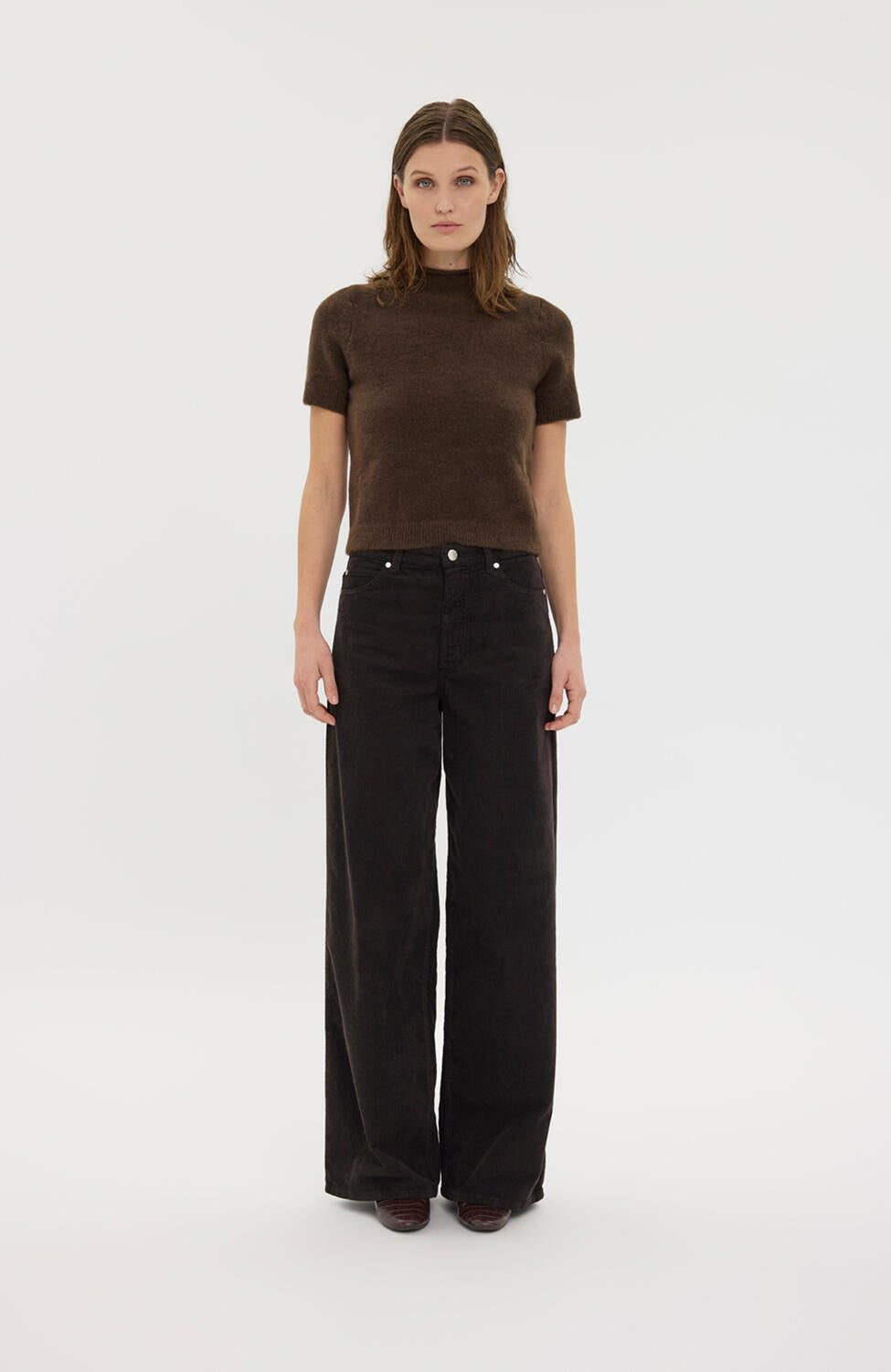 AbbyFV Long jeans - Dark Coffee Corduroy
