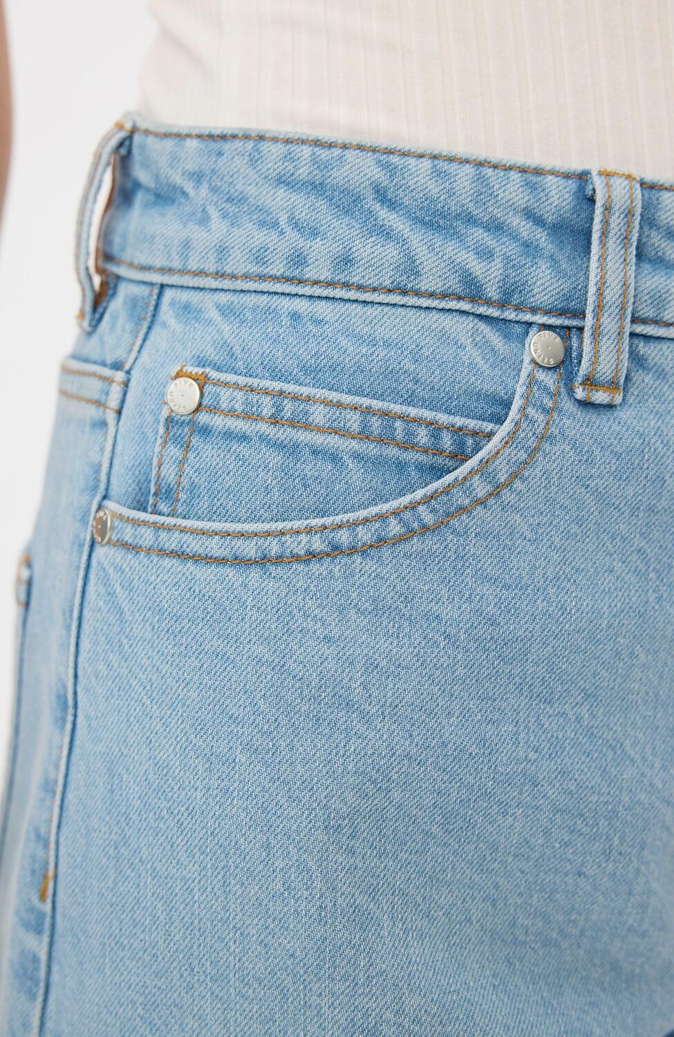 AbbyFV Long jeans - lyseblå